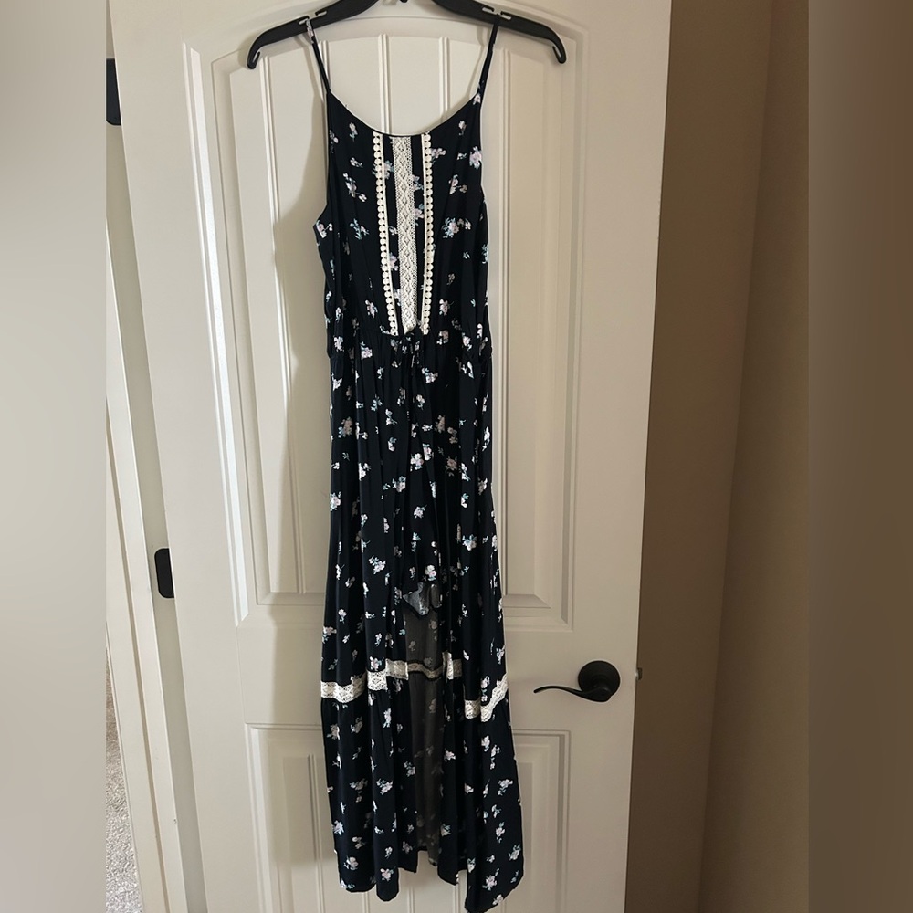 Art Class Black and White High Low Dress